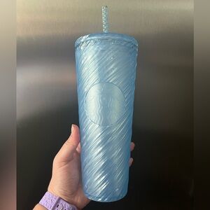 Starbucks Blue Tumbler with Straw